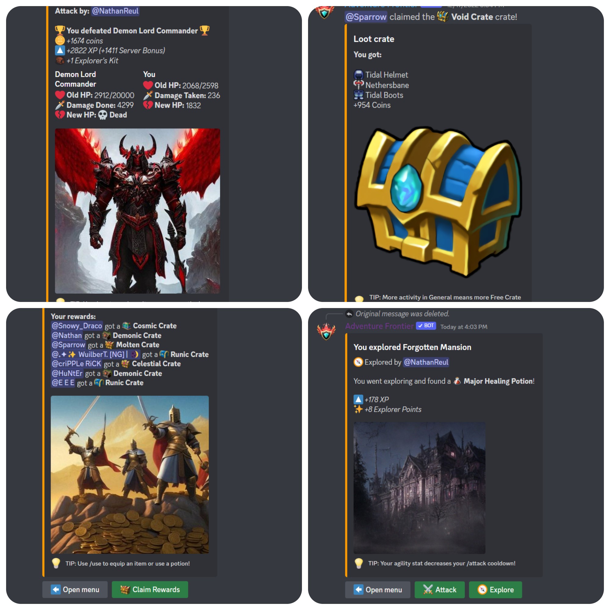 Adventure Frontier RPG Discord Bot